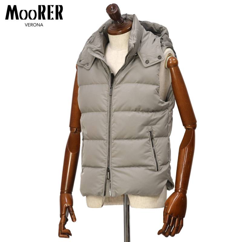 MOORER【ムーレー】フード付ダウンベスト FIRE WK MARMO ポリエステル