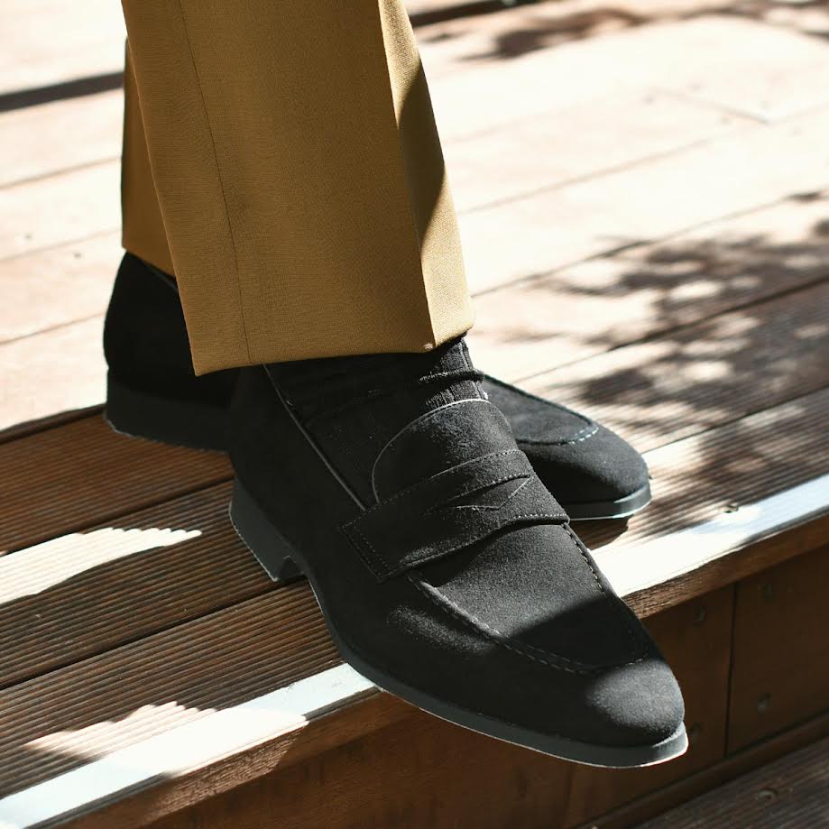 Ferrante【フェランテ】コインローファー ELEGANT CAMOSCIO NERO