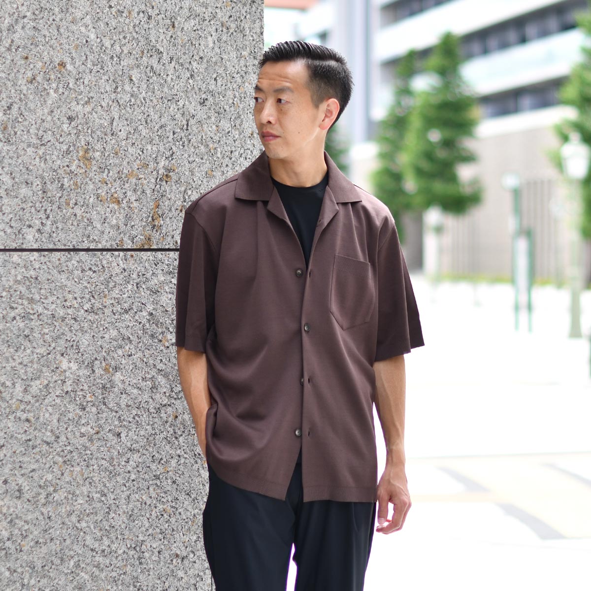 HERNO【ヘルノ】オープンカラーシャツ CM000017U 52059 8800 コットン
