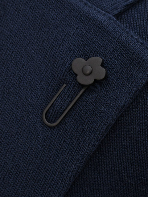 未使用級＊ラルディーニ ニットジャケット オリジナルロゴ刻印ボタン　ターコイズ 決算大感謝SALE】LARDINI【ラルディーニ】ニットジャケット LJM56