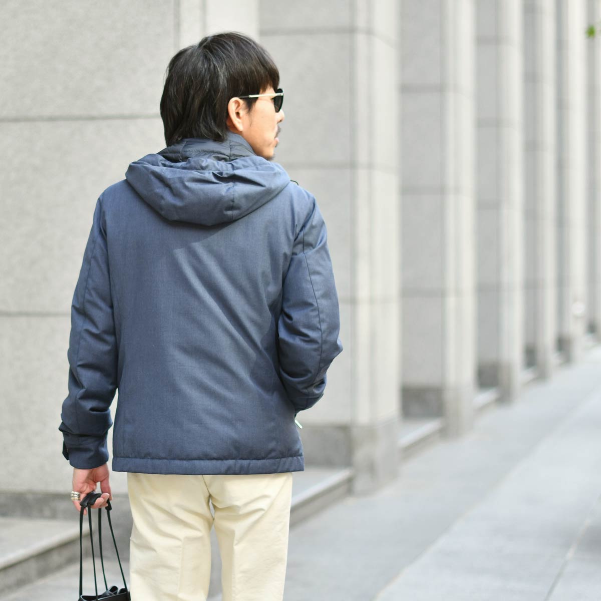 MOORER【ムーレー】フーデッドダウンブルゾン ALBINI PUM JEANS 