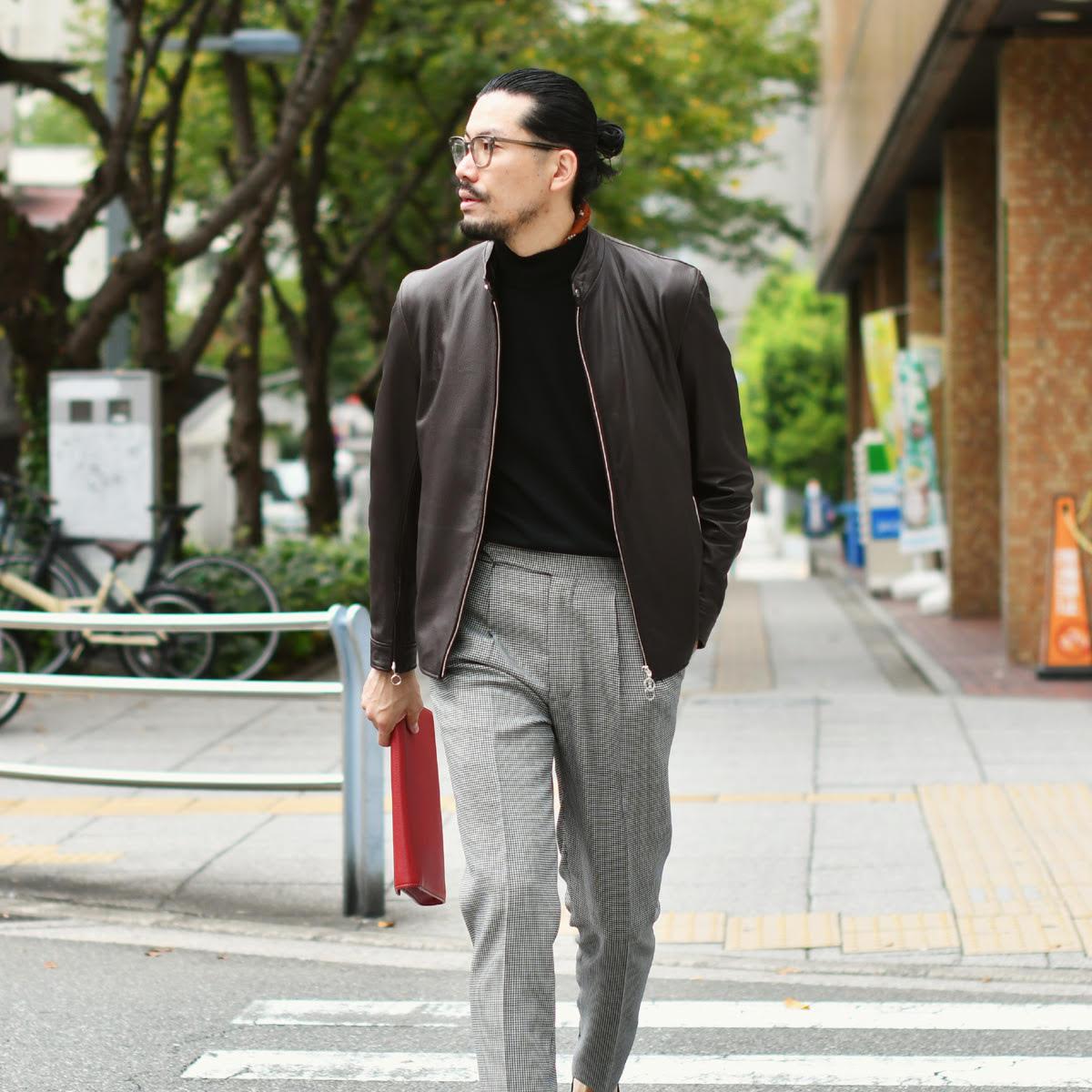 size50】SERAPHIN【セラファン】 シングルライダースジャケット BIKER 