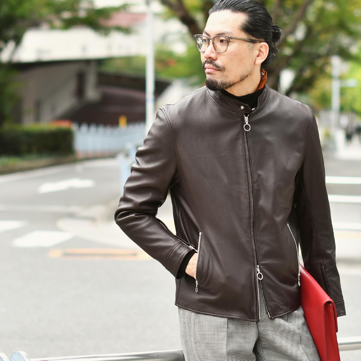 SERAPHIN 定番 シングルレザーライダース size50】SERAPHIN【セラファン】 シングルライダースジャケット BIKER