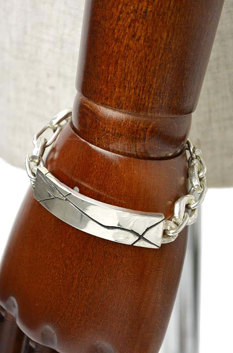 Henson【ヘンソン】 ブレスレット CRACKED ID BRACELET silver