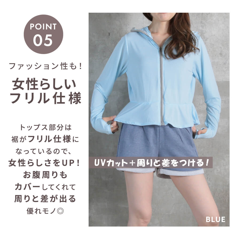 ラッシュガード ロング 紫外線対策 uvカット フード おしゃれ 速乾 ワンピース フリーサイズ 3color