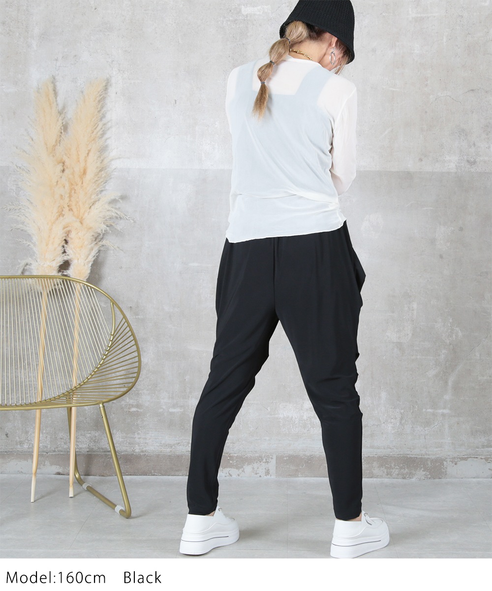 サルエルパンツ ヨガパンツ レディース 大きいサイズ きれいめ 体型カバー  S / M / L / 2L / 3L