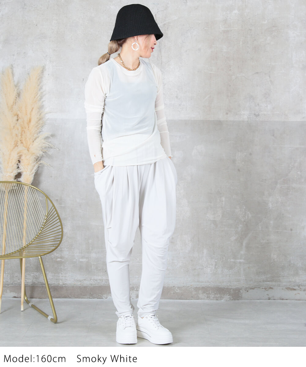 サルエルパンツ ヨガパンツ レディース 大きいサイズ きれいめ 体型カバー  S / M / L / 2L / 3L