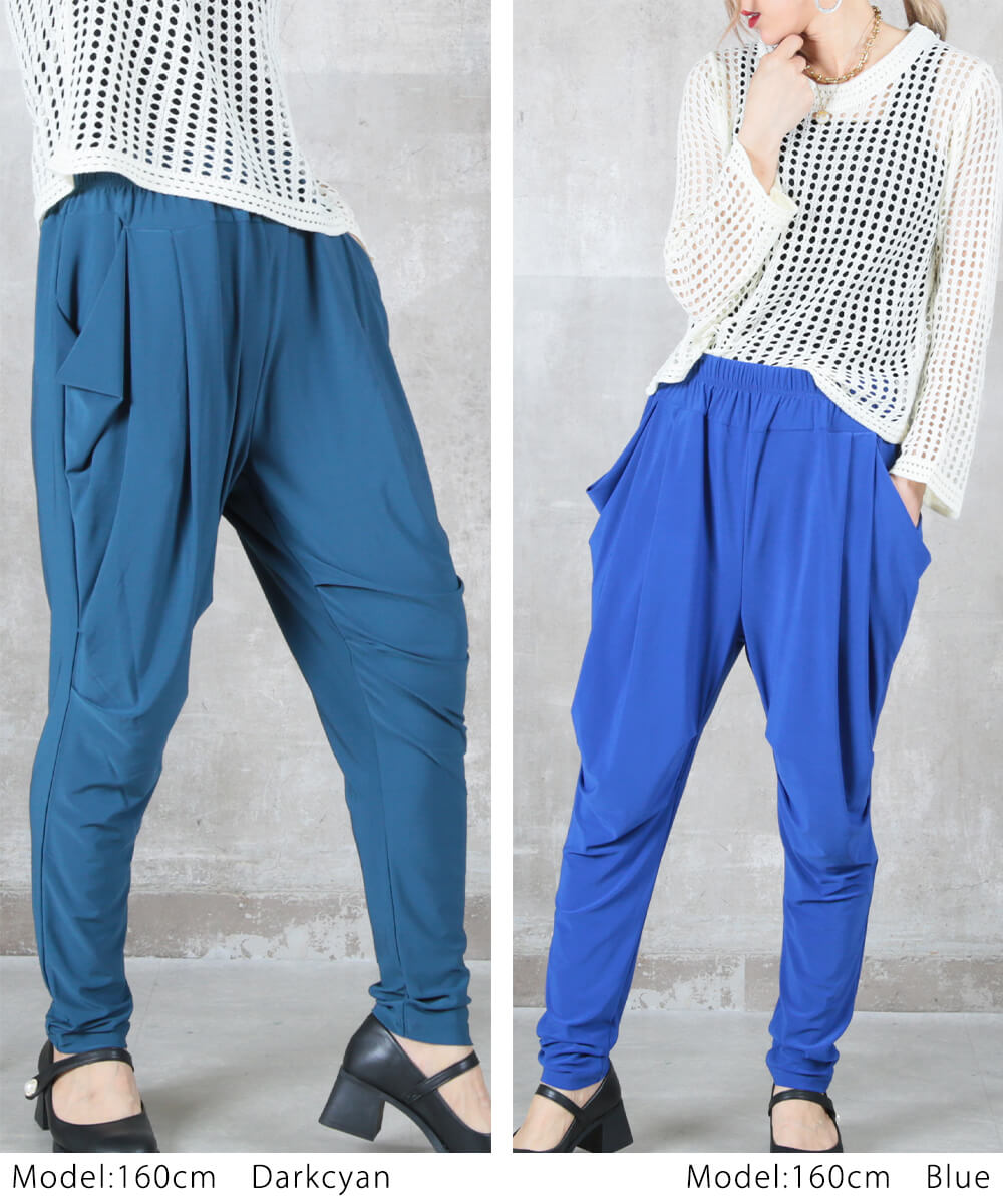 サルエルパンツ ヨガパンツ レディース 大きいサイズ きれいめ 体型カバー  S / M / L / 2L / 3L