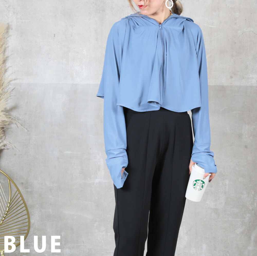 ラッシュガード UVカットパーカー ショート丈 ロング丈 9color