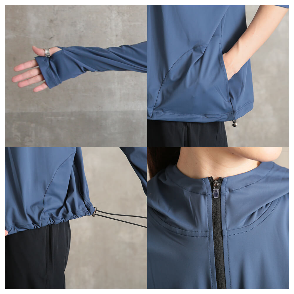 パーカー 速乾 フード付き 長袖 スポーツ S/M/L 3color