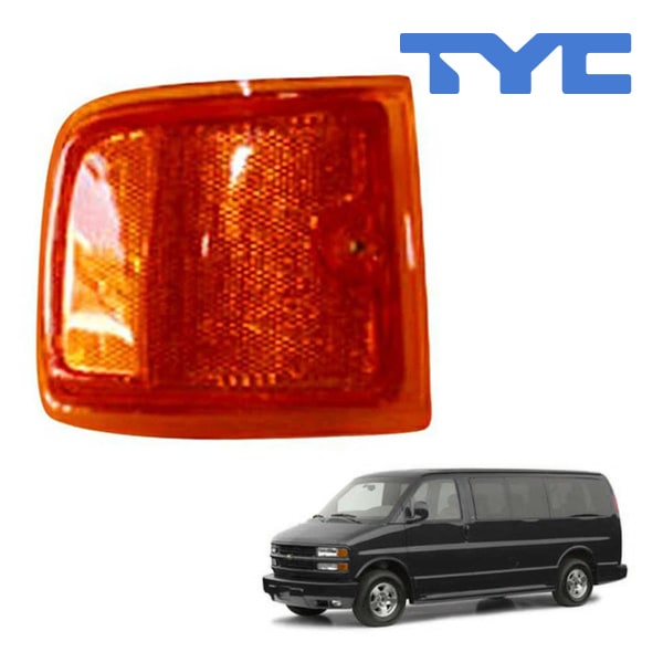 【TYC 正規品】96-02y シボレー エクスプレス  フロント サイドマーカー 反射板 リフレクター オレンジ 純正タイプ 右側 RH 助手席側