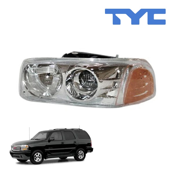 【TYC 正規品】00-06y GMC ユーコンデナリ ヘッドランプ ヘッドライト ハロゲン 純正タイプ 左側 LH 運転席側 バルブ付