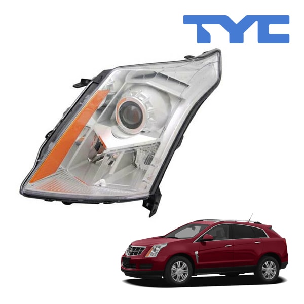 【TYC 正規品】10-13y キャデラック SRX ヘッドランプ ヘッドライト ハロゲン 純正タイプ 左側 LH 運転席側 バルブ付