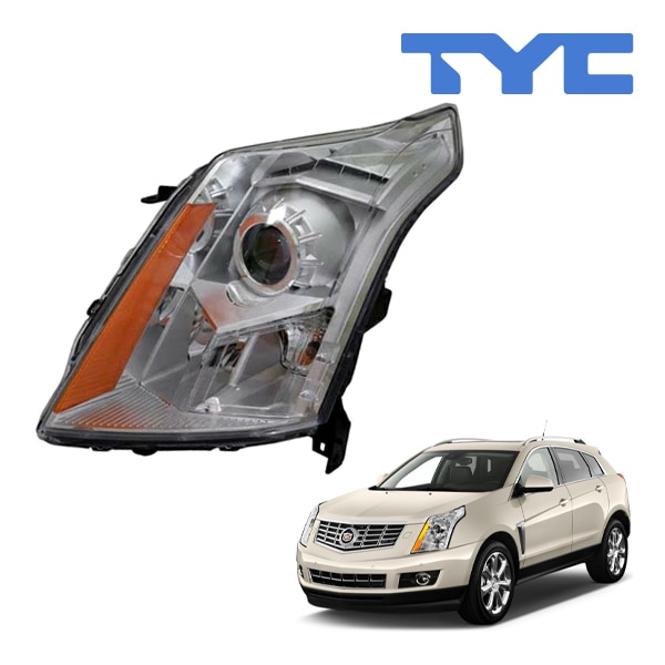 【TYC 正規品】14-16y キャデラック SRX ヘッドランプ ヘッドライト ハロゲン 純正タイプ 左側 LH 運転席側 バルブ付