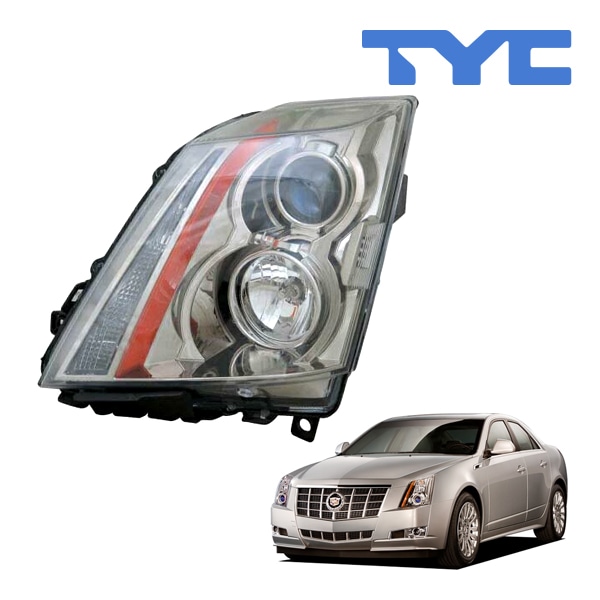 【TYC 正規品】08-14y キャデラック CTS ヘッドランプ ヘッドライト ハロゲン 純正タイプ 左側 LH 運転席側
