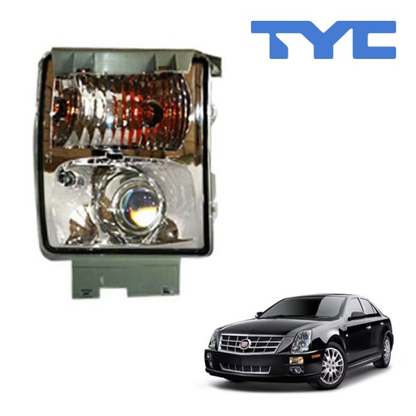 【TYC 正規品】05-11y キャデラック STS フロント コーナーランプ パークシグナルランプ サイドマーカーランプ 純正タイプ 左側 LH 運転席側 バルブ付