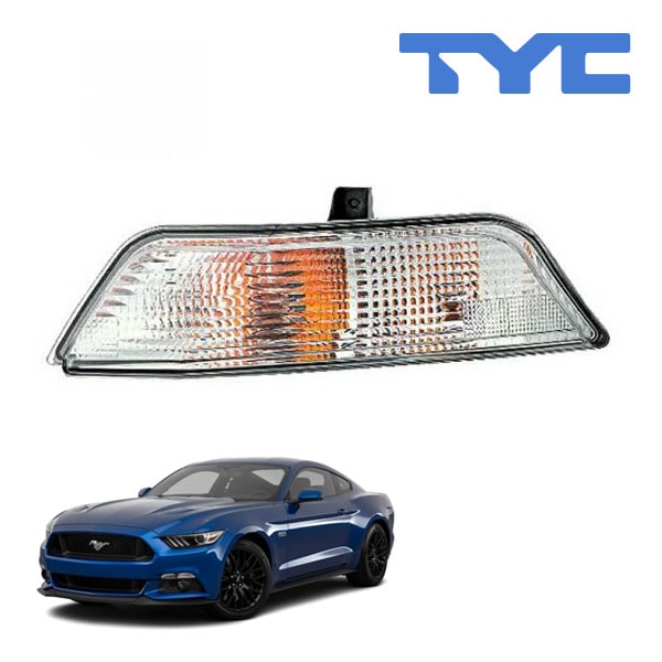 【TYC 正規品】15-17y フォード マスタング フロント コーナーランプ パークシグナルランプ サイドマーカーランプ 純正タイプ 左側 LH 運転席側 バルブ付
