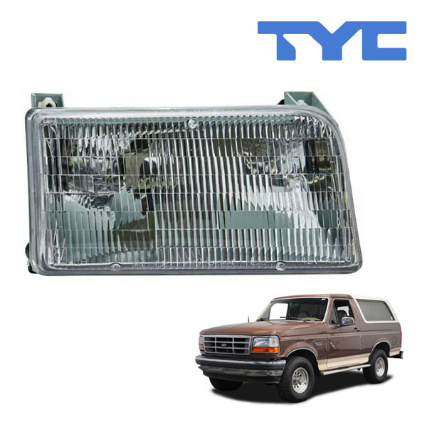 【TYC 正規品】92-96y フォード ブロンコ ヘッドランプ ヘッドライト 純正タイプ 右側 RH 助手席側 バルブ付