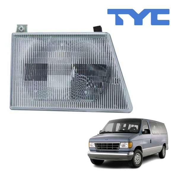 【TYC 正規品】92-96y フォード E150 E250 E350 ヘッドランプ ヘッドライト ハロゲン 純正タイプ 右側 RH 助手席側 バルブ付