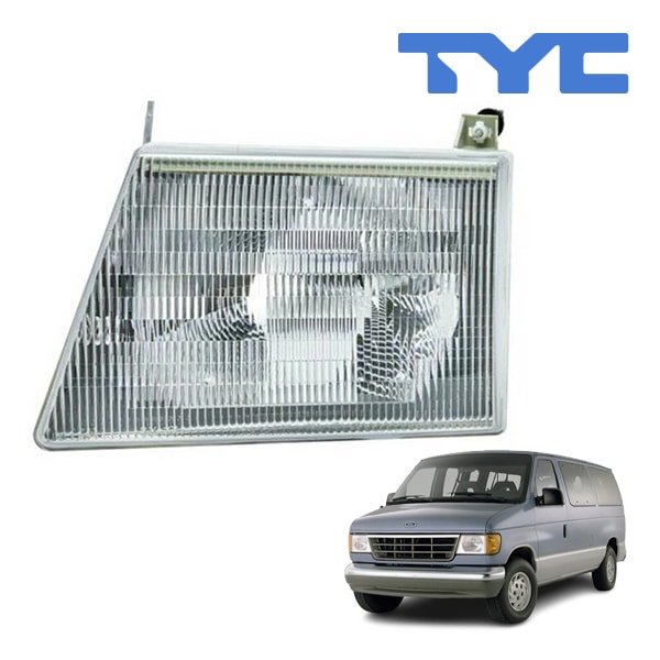 【TYC 正規品】92-96y フォード E150 E250 E350 ヘッドランプ ヘッドライト ハロゲン 純正タイプ 左側 LH 運転席側 バルブ付