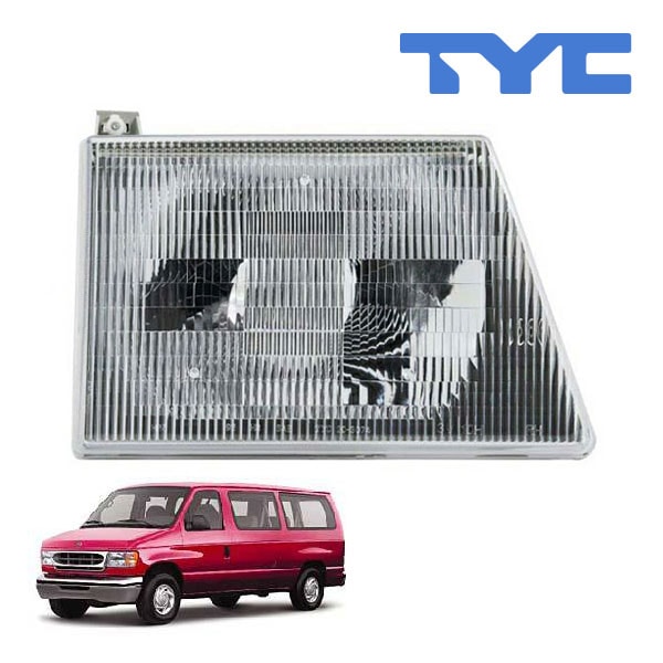【TYC 正規品】97-07y フォード E150 E250 E350 ヘッドランプ ヘッドライト ハロゲン 純正タイプ 右側 RH 助手席側 バルブ付