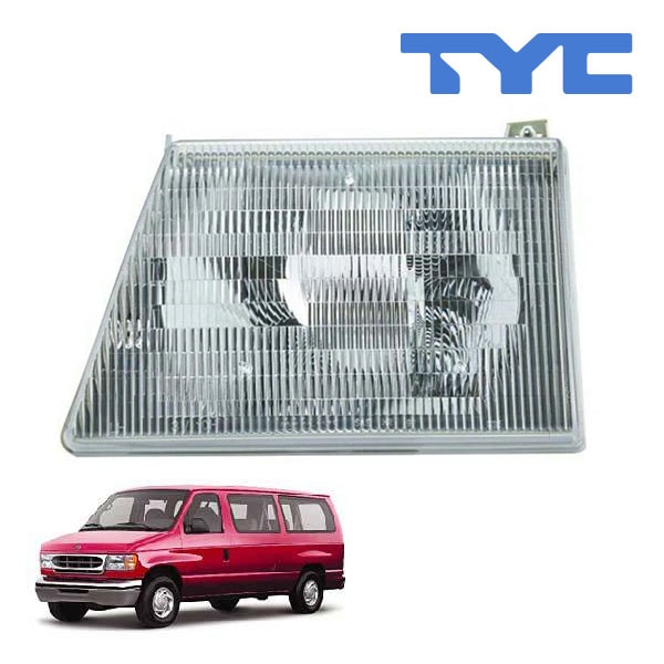 【TYC 正規品】97-07y フォード E150 E250 E350 ヘッドランプ ヘッドライト ハロゲン 純正タイプ 左側 LH 運転席側 バルブ付
