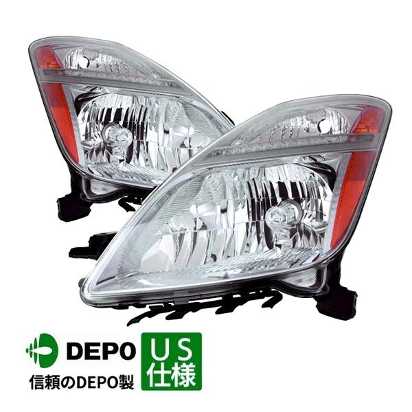 【DEPO 正規品】HIDヘッドランプ ヘッドライト 純正タイプ 左右セット バルブ無 06-09y トヨタ プリウス 20系後期 US仕様