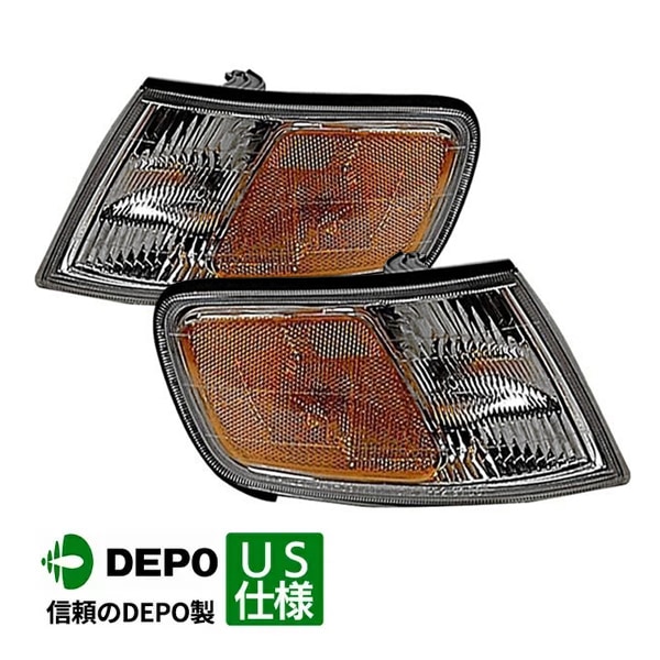 【DEPO 正規品】コーナーランプ パークシグナルランプ サイドマーカーランプ フロント 純正タイプ 左右セット バルブ付 ホンダ アコード CD系
