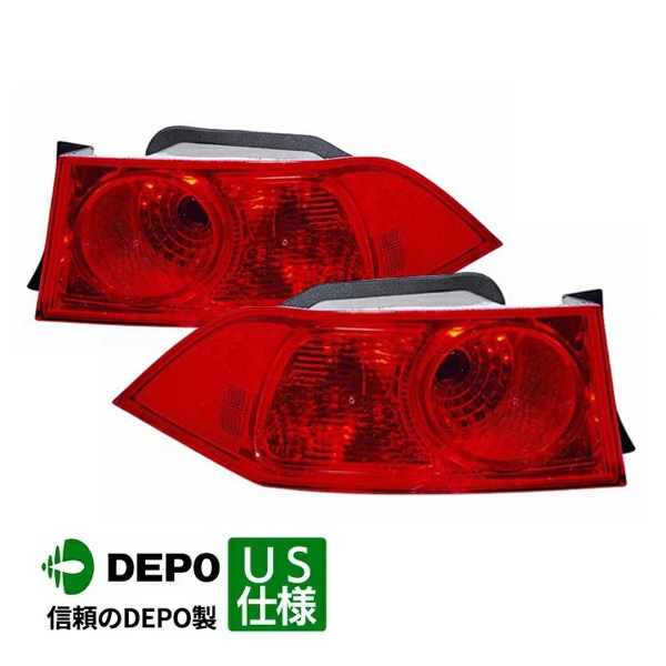 【DEPO 正規品】テールランプ テールライト 純正タイプ 左右セット バルブ無 ホンダ TSX アコード/ユーロR CL系