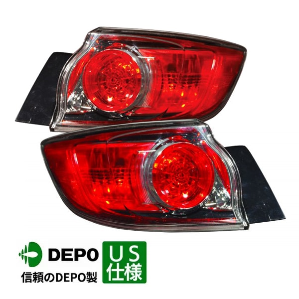 【DEPO 正規品】テールランプ テールライト アウター 純正タイプ 左右セット バルブ付 マツダ MAZDA3 アクセラ BL系 ハッチバック