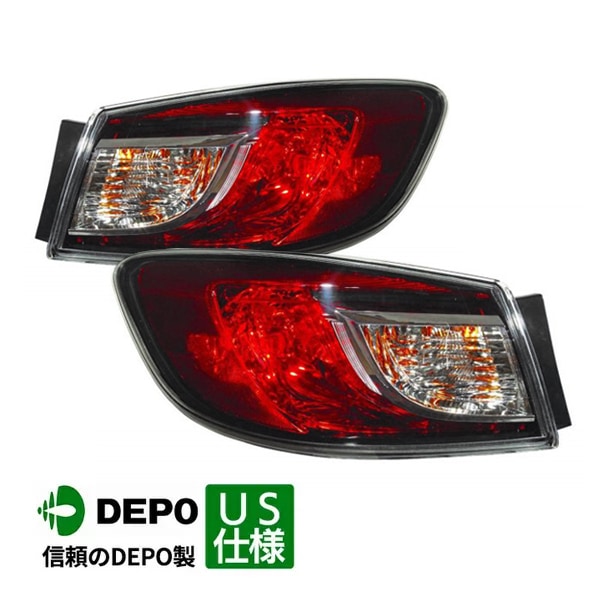 【DEPO 正規品】テールランプ テールライト アウター 純正タイプ 左右セット バルブ付 マツダ MAZDA3 アクセラ BL系 セダン