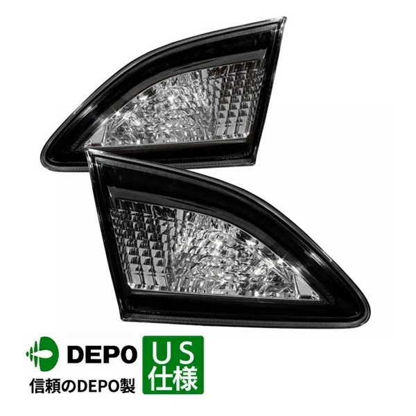 【DEPO 正規品】テールランプ テールライト インナー 純正タイプ 左右セット バルブ付 マツダ MAZDA3 アクセラ BL系 セダン
