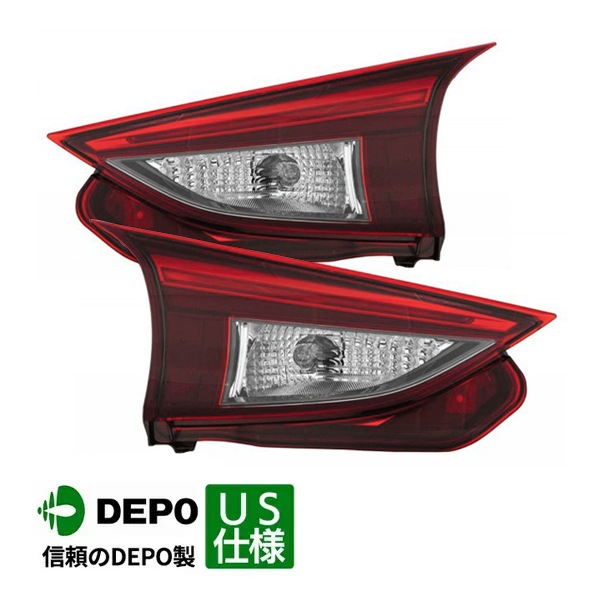 【DEPO 正規品】LEDテールランプ テールライト インナー 純正タイプ 左右セット バルブ付 マツダ MAZDA3 アクセラ BM系 ハッチバック