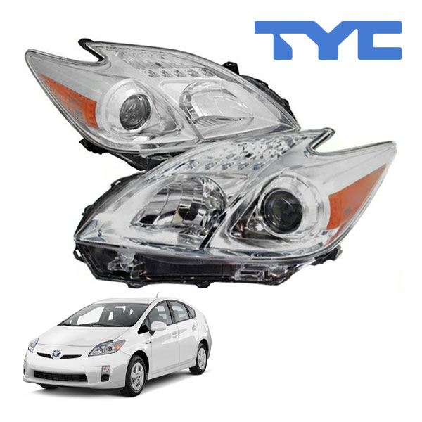 【TYC 正規品】トヨタ プリウス 30系 前期 平成21年5月-平成23年11月 US仕様 ハロゲンヘッドランプ ヘッドライト 純正タイプ 左右セット バルブ無