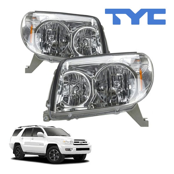 【TYC 正規品】トヨタ ハイラックスサーフ 210系 前期 平成14年11月-平成17年7月 US仕様 ハロゲンヘッドランプ ヘッドライト 純正タイプ 左右セット バルブ付