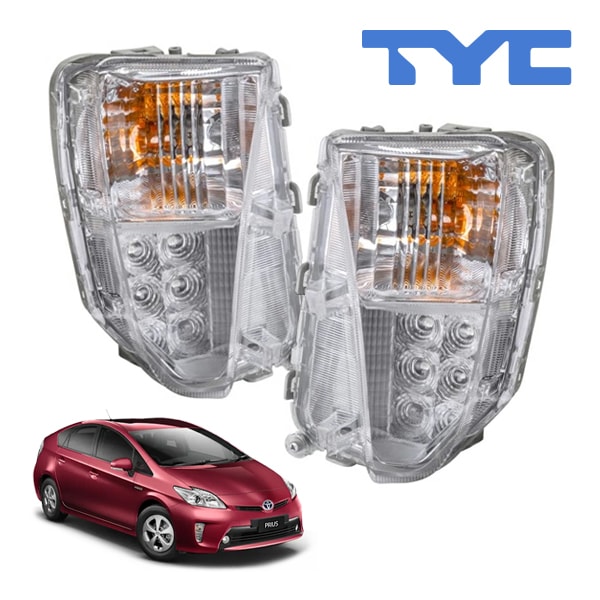 【TYC 正規品】トヨタ プリウス 30系 後期 平成23年12月-平成27年12月 US仕様 フロント ウインカーランプ パークシグナルランプ 純正タイプ 左右セット デイライト付 バルブ付