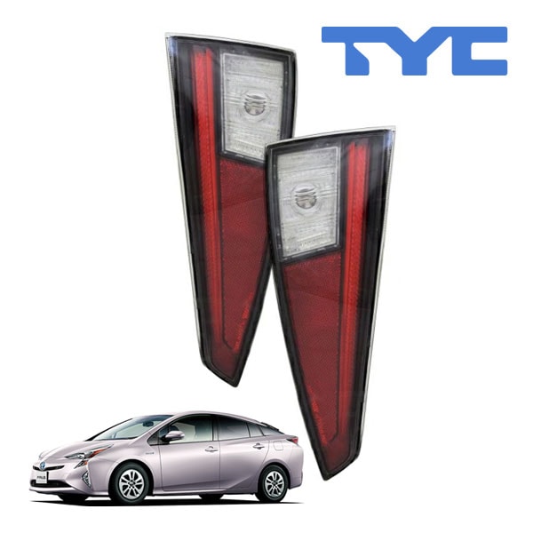 【TYC 正規品】トヨタ プリウス 50系 前期 ZVW50 ZVW51 ZVW55 平成27年12月-平成30年12月 テールランプ テールライト ロアー 純正タイプ 左右セット US仕様 バルブ無