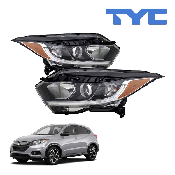 【TYC 正規品】ホンダ ヴェゼル HR-V RU系 平成30年2月-令和3年3月 US仕様 ハロゲンヘッドランプ ヘッドライト 純正タイプ 左右セット バルブ付