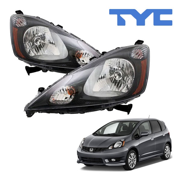 【TYC 正規品】ホンダ フィット GE系 平成19年10月-平成25年9月 スポーツグレード US仕様 ハロゲンヘッドランプ ヘッドライト 純正タイプ 左右セット バルブ付