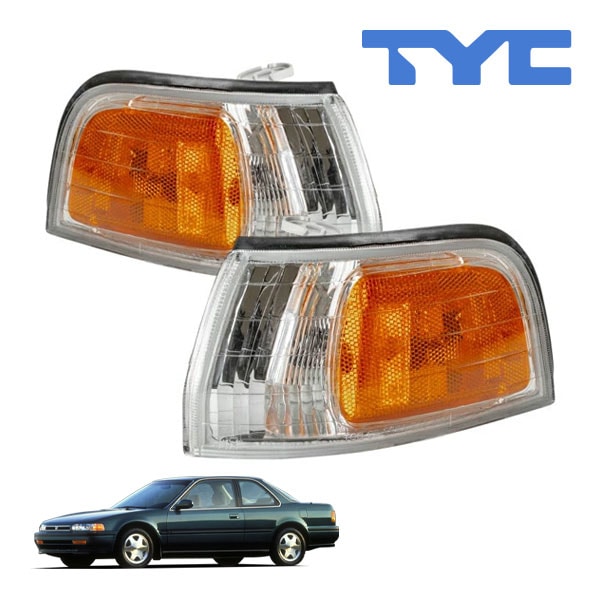 【TYC 正規品】ホンダ アコード CB系 平成4年2月-平成5年9月 US仕様 コーナーランプ パークシグナルランプ サイドマーカーランプ フロント 純正タイプ 左右セット バルブ付