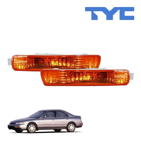 【TYC 正規品】ホンダ アコード CD系 平成5年9月-平成7年頃 US仕様 ウインカーランプ パークシグナルランプ フロント 純正タイプ 左右セット バルブ付