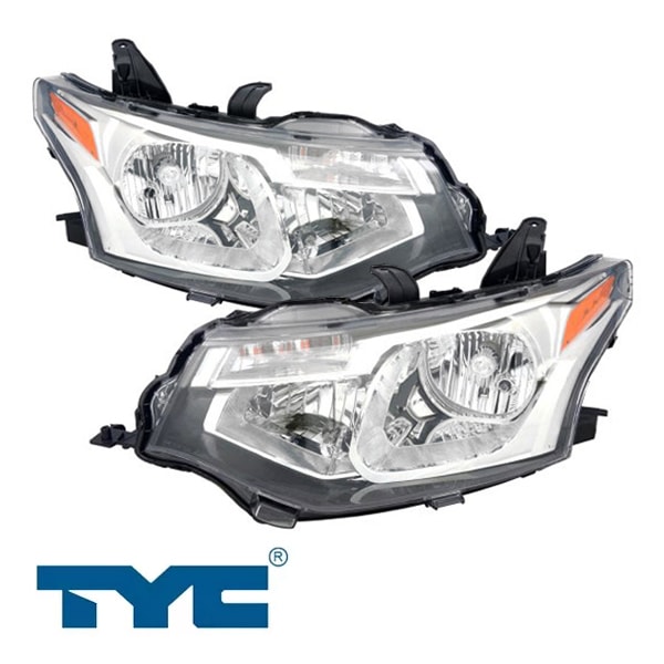 14-15y 三菱 アウトランダー GF系 US仕様 ハロゲンヘッドランプ ヘッドライト 純正タイプ 左右セット バルブ付 TYC製