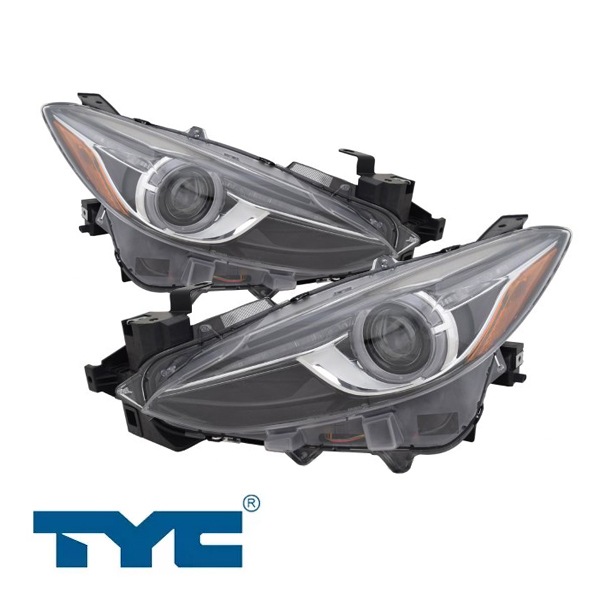 14-18y マツダ MAZDA3(アクセラ) BM系 US仕様 HIDヘッドランプ ヘッドライト 純正タイプ 左右セット バルブ無 TYC製