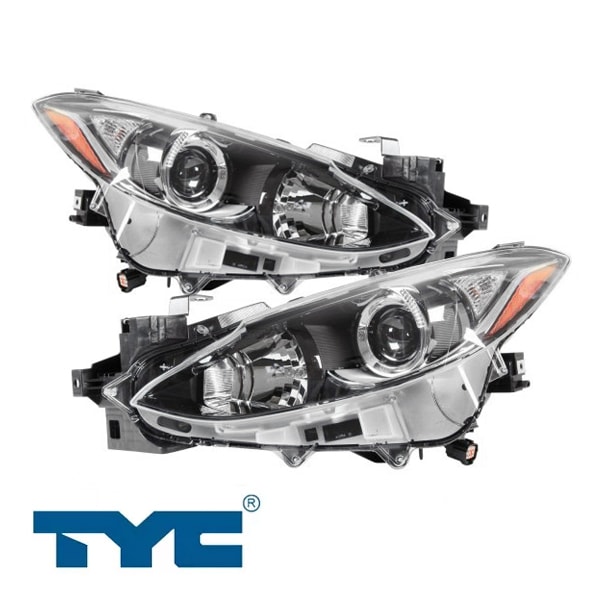 14-16y マツダ MAZDA3(アクセラ) BM系 US仕様 ハロゲンヘッドランプ ヘッドライト 純正タイプ 左右セット バルブ付 TYC製