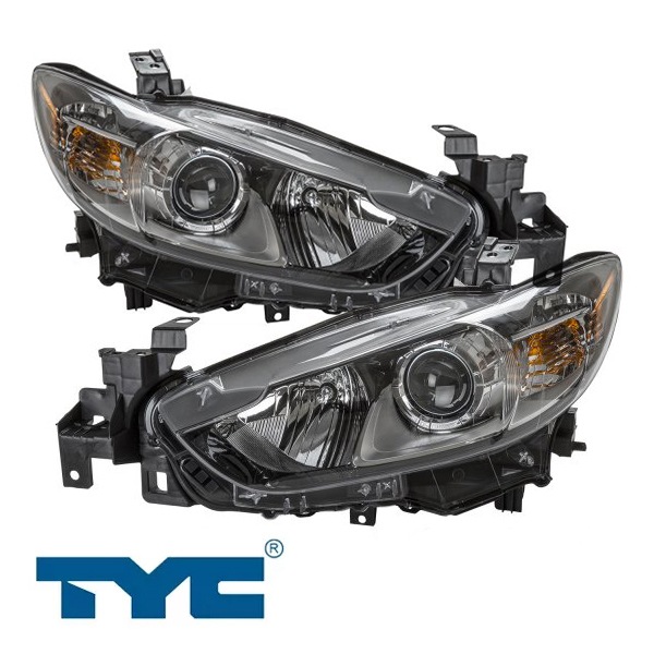 14-17y マツダ MAZDA6(アテンザ) GJ系 US仕様 ハロゲンヘッドランプ ヘッドライト 純正タイプ 左右セット バルブ付 TYC製