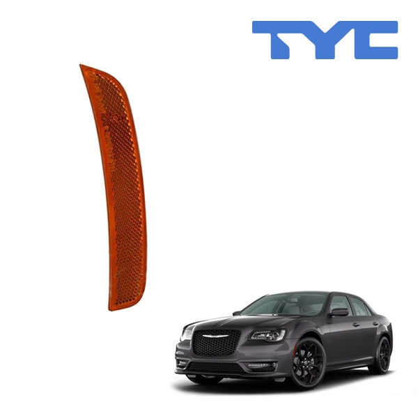 【TYC 正規品】15-21y クライスラー 300 LED サイドマーカーランプ フェンダーマーカー バンパーマーカー フロント アンバー 純正タイプ 右側 RH 助手席側 バルブ付