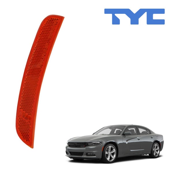 【TYC 正規品】15-22y ダッジ チャージャー サイドマーカーランプ フェンダーマーカー バンパーマーカー フロント アンバー 純正タイプ 右側 RH 助手席側 バルブ付