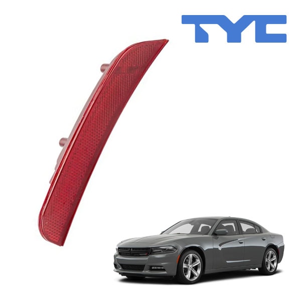 【TYC 正規品】15-22y ダッジ チャージャー サイドマーカーランプ フェンダーマーカー バンパーマーカー リア レッド 純正タイプ 右側 RH 助手席側 バルブ付