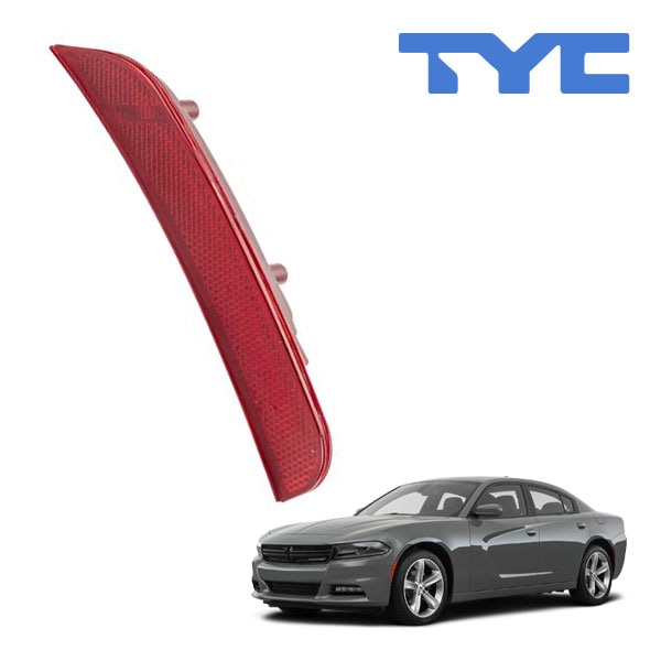 【TYC 正規品】15-22y ダッジ チャージャー サイドマーカーランプ フェンダーマーカー バンパーマーカー リア レッド 純正タイプ 左側 LH 運転席側 バルブ付