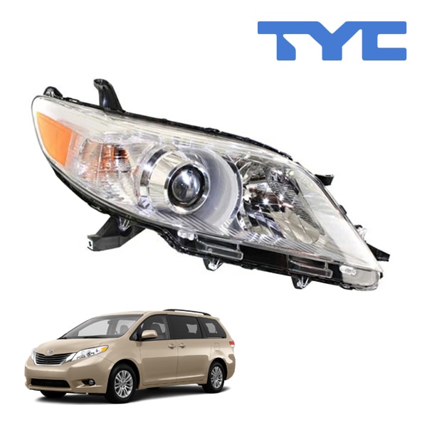 【TYC 正規品】11-20y トヨタ シエナ ハロゲン ヘッドランプ ヘッドライト 純正タイプ 右側 RH 助手席側 バルブ付